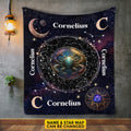 Personalized Cancer Star Map Flannel Constellations Blanket Warm & Soft – 12 Horoscope Astrology Throw Blankets