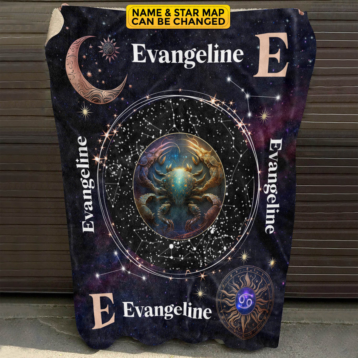 Personalized Cancer Star Map Flannel Constellations Blanket Warm & Soft – 12 Horoscope Astrology Throw Blankets
