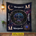Personalized Libra Star Map Flannel Constellations Blanket Warm & Soft – 12 Horoscope Astrology Throw Blankets