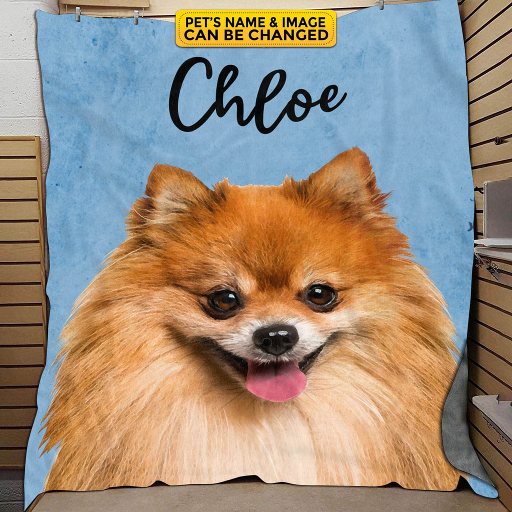 Personalized Pet Drawing Blanket – Custom Pet Dog Cat Draw Art Funny Blanket