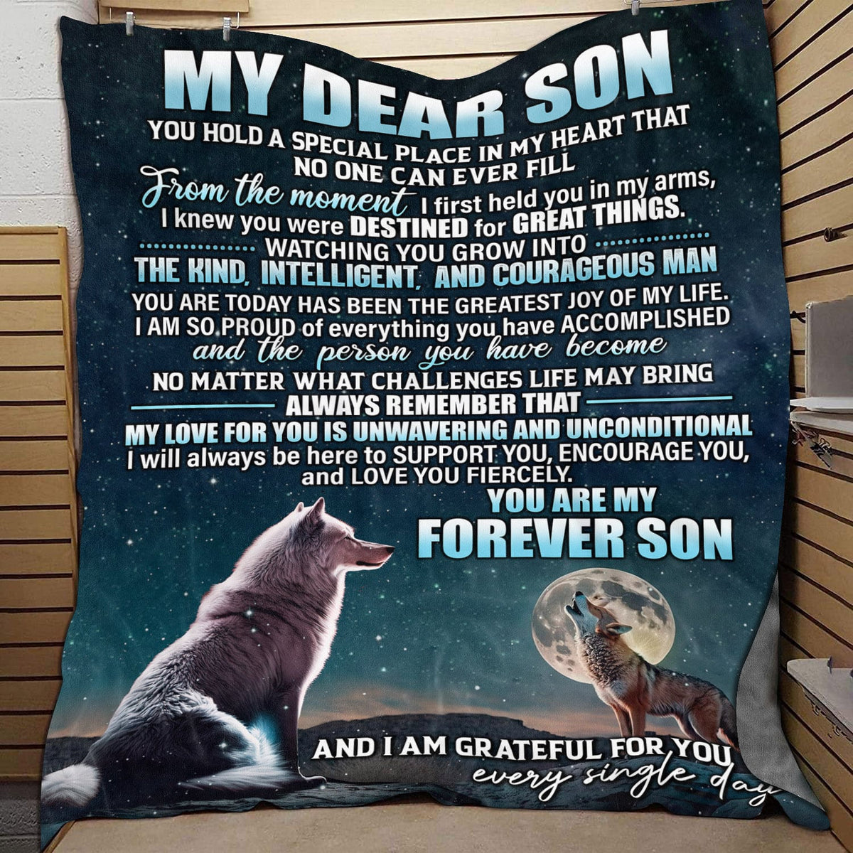 My Dear Son Blanket Gifts for Son – Throw Blankets Son Gifts from Dad for Son Birthday Blanket