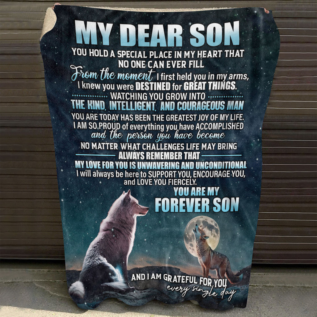My Dear Son Blanket Gifts for Son – Throw Blankets Son Gifts from Dad for Son Birthday Blanket