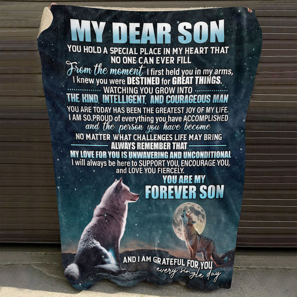 My Dear Son Blanket Gifts for Son – Throw Blankets Son Gifts from Dad for Son Birthday Blanket