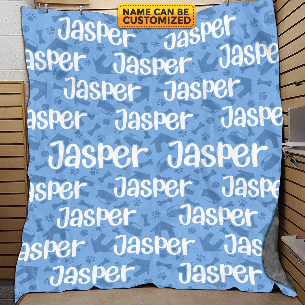 Personalized Pet Name Blanket – Custom Name and Background Blanket for Pet