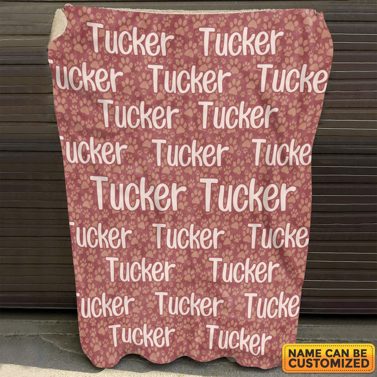 Personalized Pet Name Blanket – Custom Name and Background Blanket for Pet