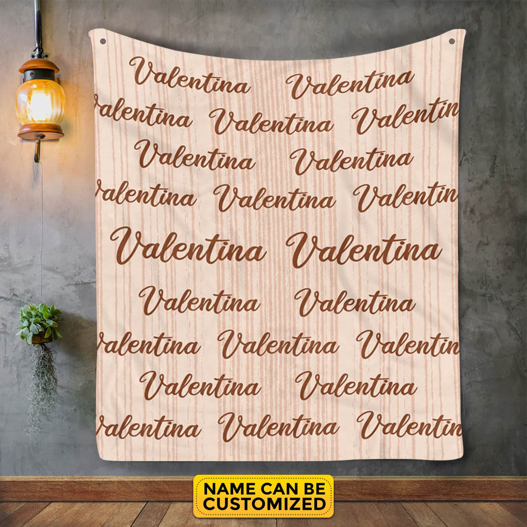 Personalized Name Blanket – Custom Name and Background Fleece Blanket