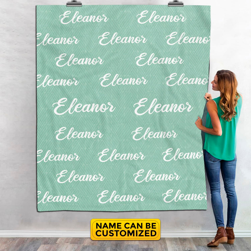 Personalized Name Blanket – Custom Name and Background Fleece Blanket