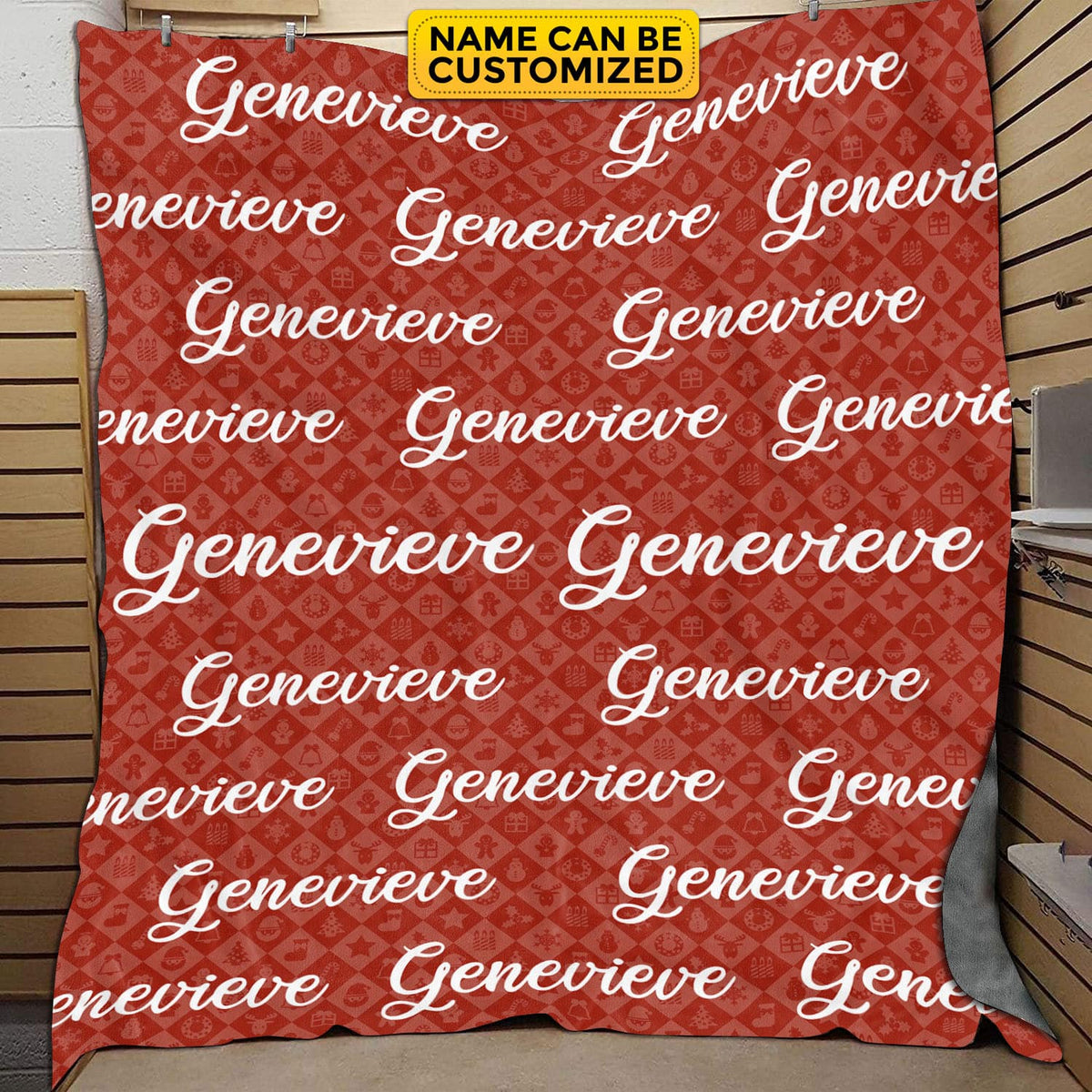 Personalized Name Blanket – Custom Name and Background Fleece Blanket