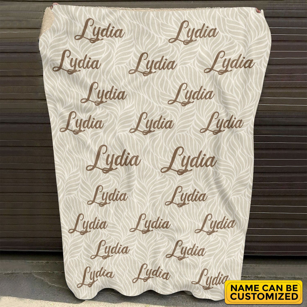 Personalized Name Blanket – Custom Name and Background Fleece Blanket