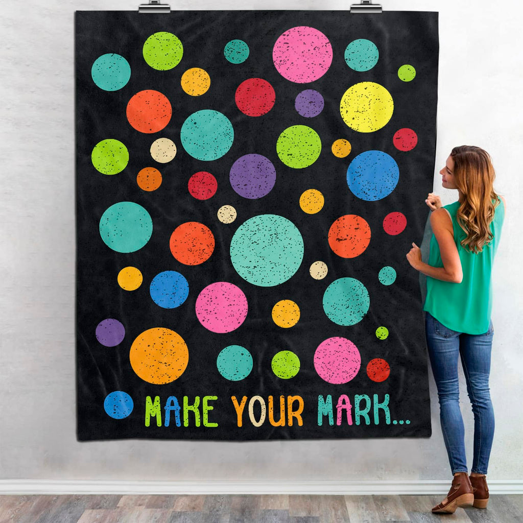 Make Mark Colorful Dots International Dot Day Fleece Blanket – Premium Blanket