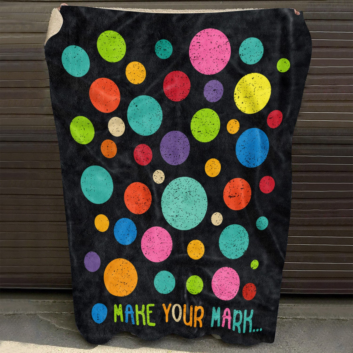 Make Mark Colorful Dots International Dot Day Fleece Blanket – Premium Blanket