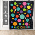 Make Mark Colorful Dots International Dot Day Fleece Blanket – Premium Blanket