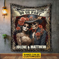Personalized Til Your Unsolvable Murder Do Us Part Couple Halloween Fleece Blanket – Woven Blanket