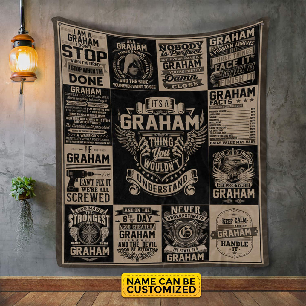 Personalized Family Name It’s A Thing You Wouldn’t Understand Fleece Blanket – Custom Name Men Sherpa Blanket