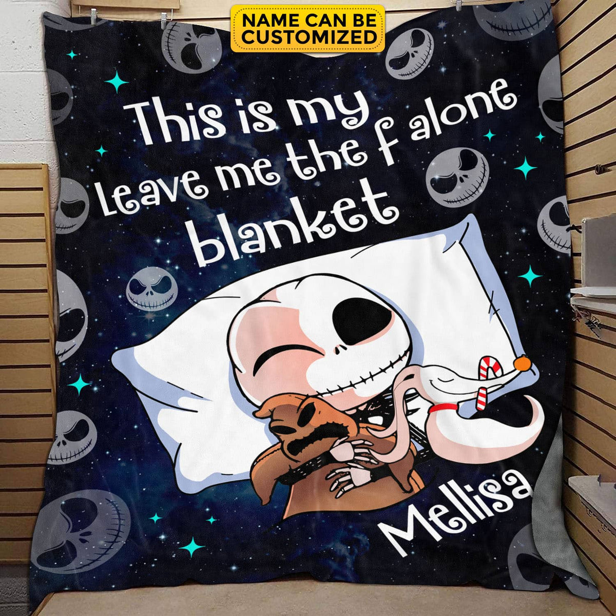 Personalized Name This is My Leave Me The F Alone Blanket Skellington Nightmare Christmas Blanket – Sofa Bed Blanket