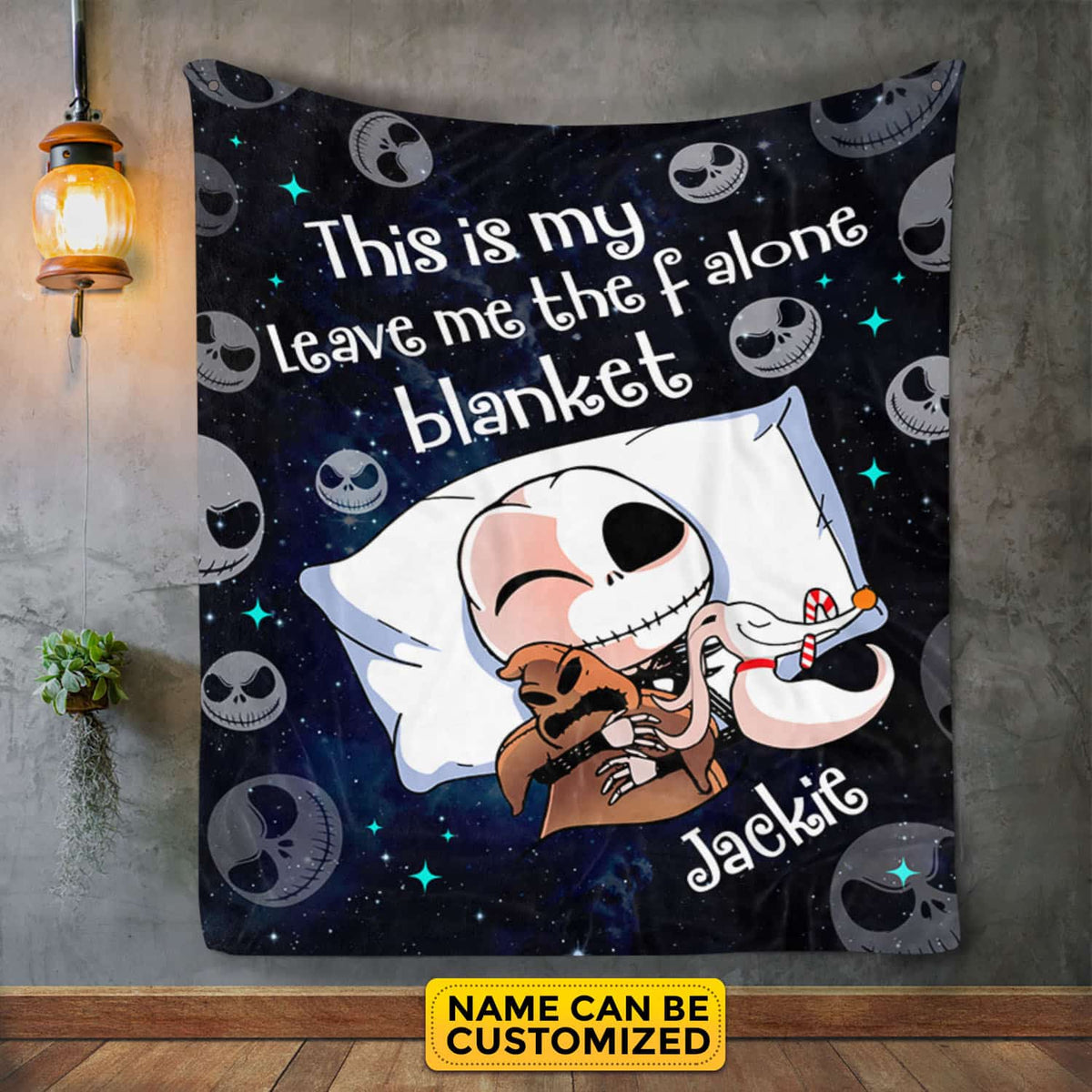 Personalized Name This is My Leave Me The F Alone Blanket Skellington Nightmare Christmas Blanket – Sofa Bed Blanket