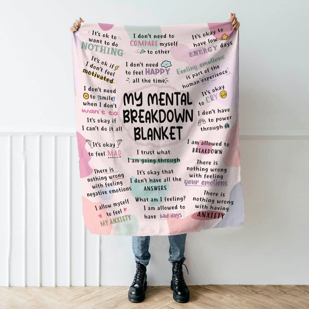 My Mental Breakdown Blanket – Mental Health Inspirational Gifts for Women Men