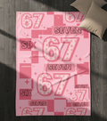 Six Seven 67 Meme Checkered Fleece Blanket – Premium Sherpa Blanket