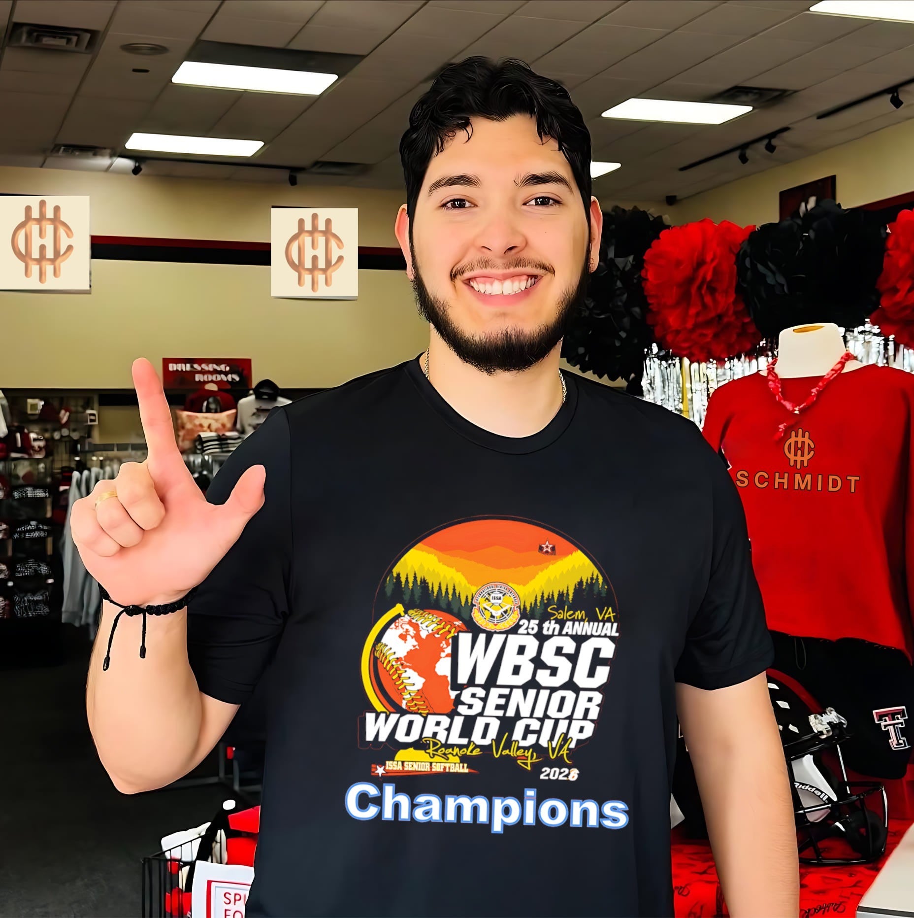 25th Annual WBSC Senior World Cup Champions Salem VA 2026 shirt