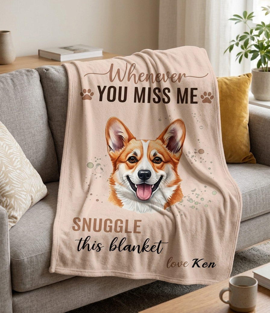 Personalized Dog Memorial Blanket Using Pet Photo + Name Custom Pet Dog Cat Memorial Gift