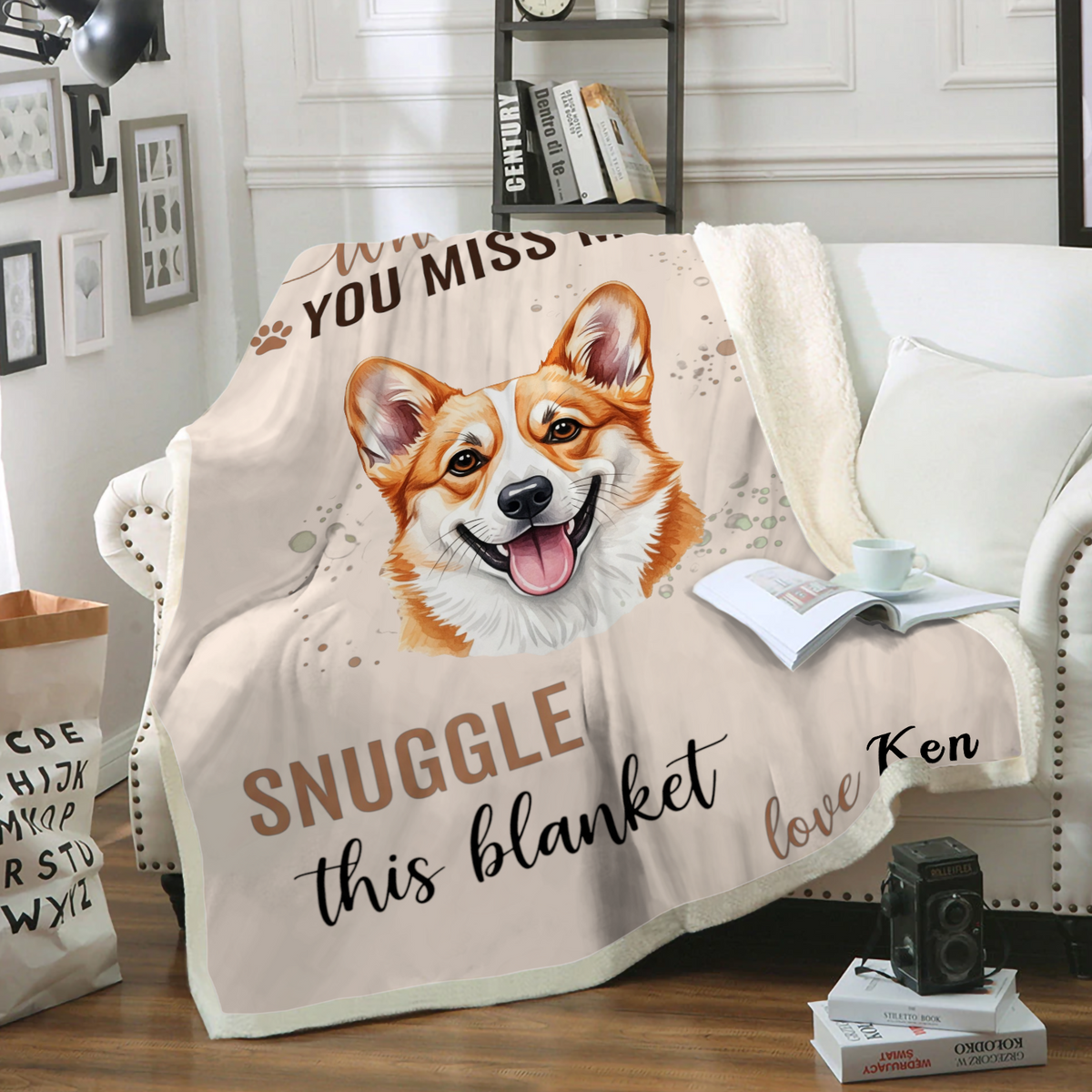 Personalized Dog Memorial Blanket Using Pet Photo + Name Custom Pet Dog Cat Memorial Gift