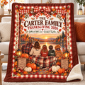 Personalized Family Thanksgiving Blanket – Custom Family Name Fall Throw, Thanksgiving 2026 Keepsake Gift