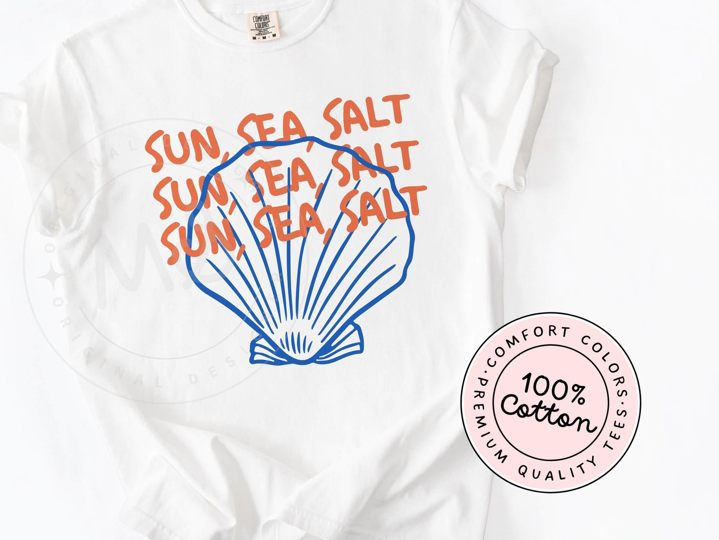 Retro Seashell Comfort Colors Coastal Summer Unisex T-shirt, Sweatshirt, Hoodie (4)