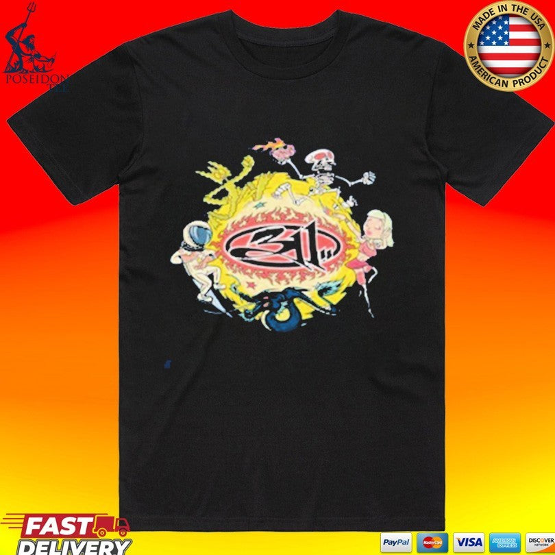 311 Merch Burning Fireball T-shirt