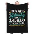 40th Birthday Idea Funny Fleece Throw Blanket