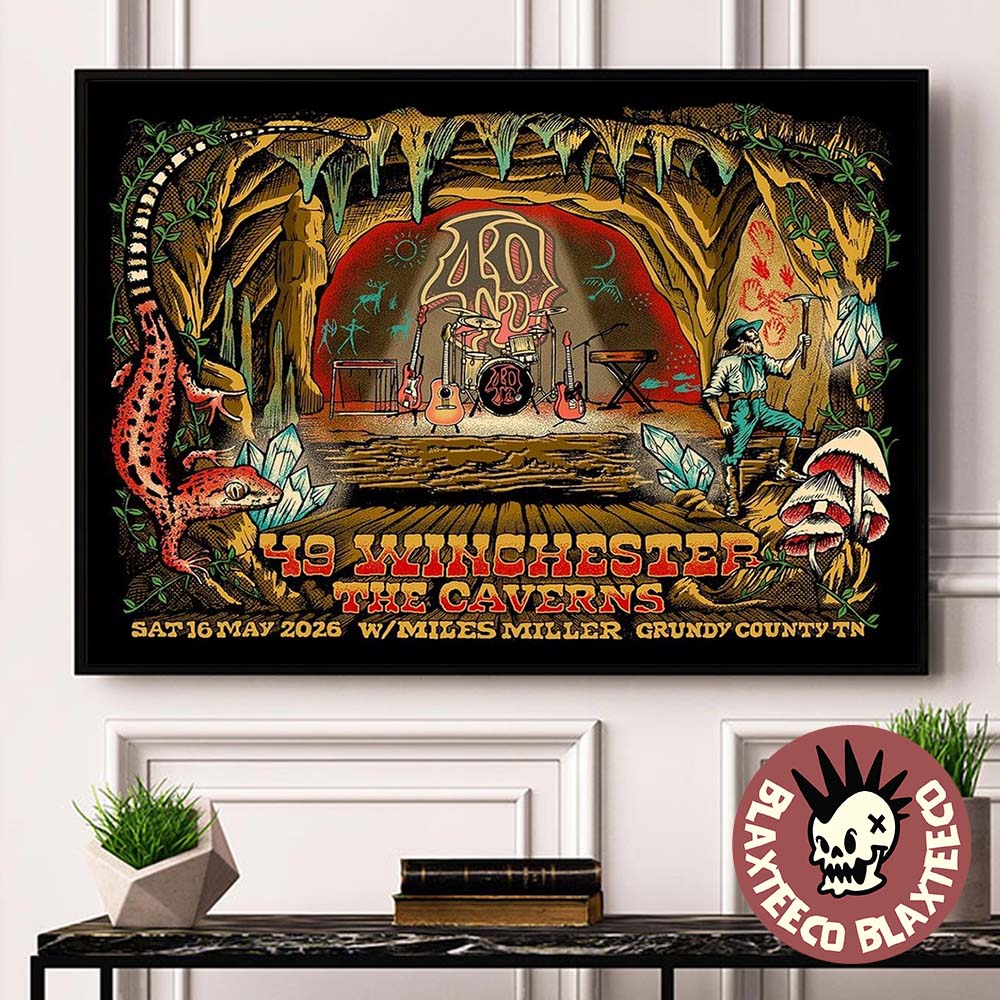 49 Winchester Live At The Caverns 2026 Night 2 Event Poster In Grundy County Tennessee On 16 May 2026 Poster Canvas