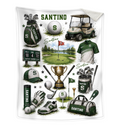 Custom Golf Blanket, Golfer Gift, Custom Golf Cart Blanket for Boy, Golf Course Nursery Decor, Kids Toddler Blanket