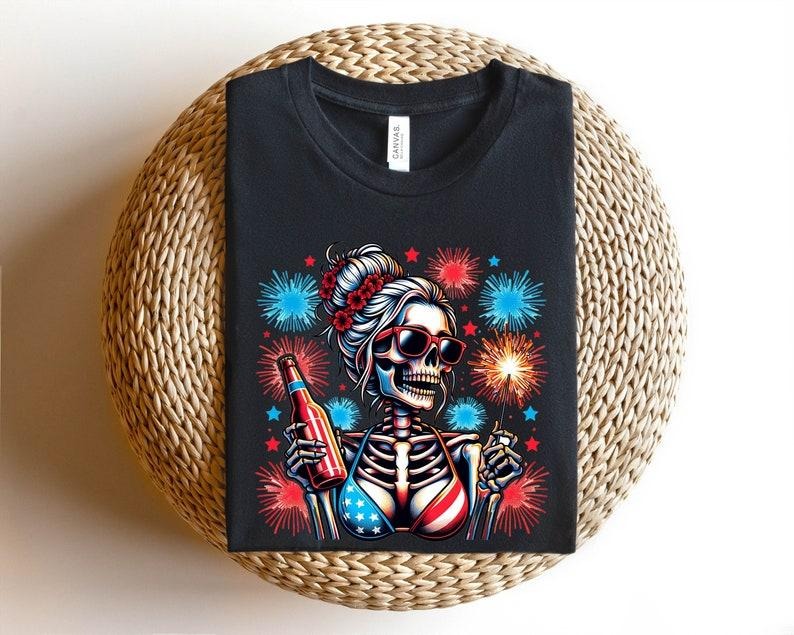 4th July Skull Shirt Freedom Shirt T-Shirts