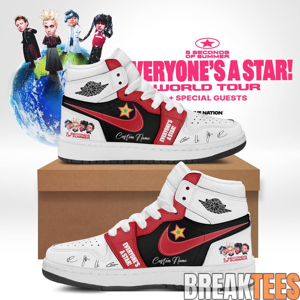5 Seconds of Summer EVERYONES A STAR World Tour Custom Air Jordan 1
