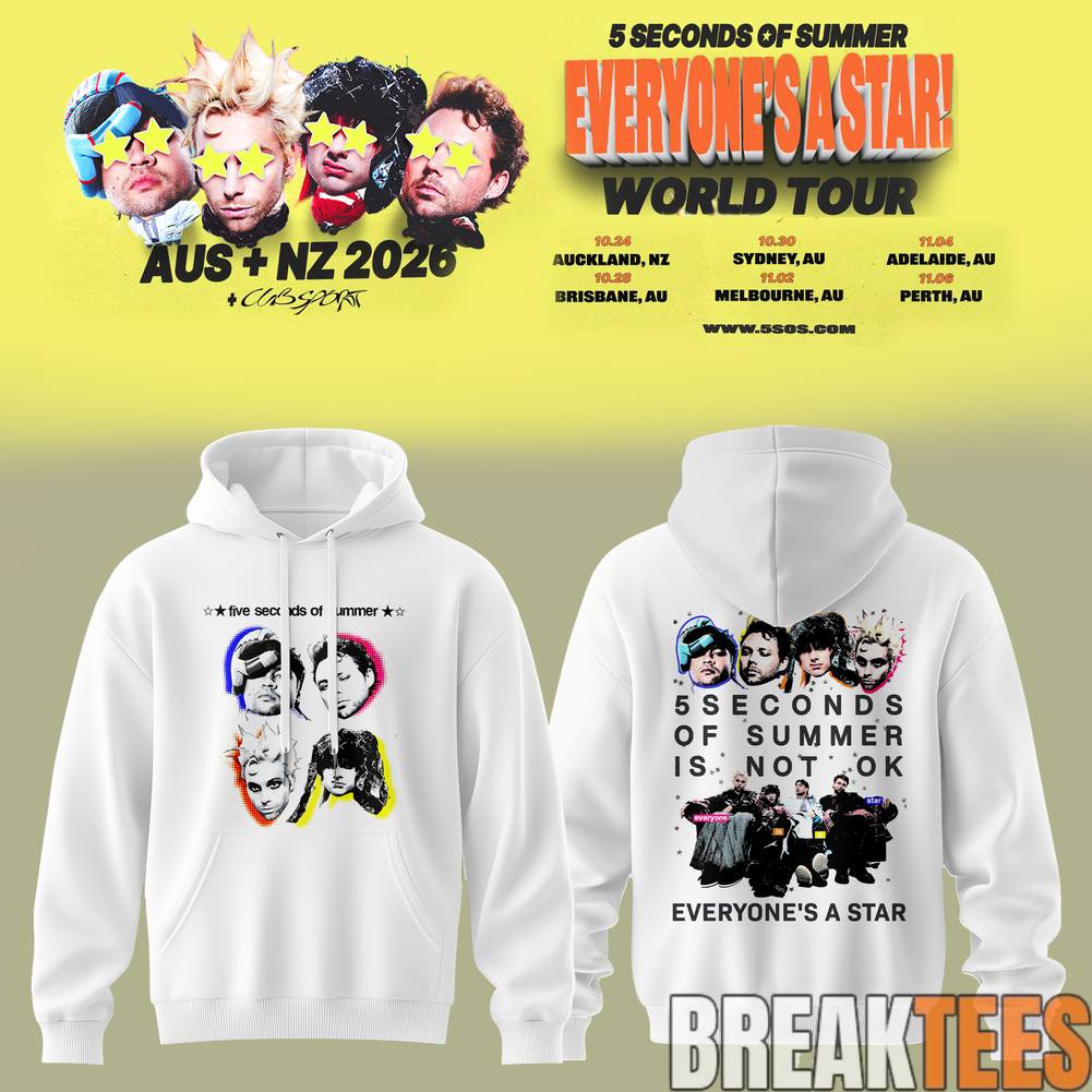 5 Seconds of Summer Everyone’s A Star! World Tour 2026 Hoodie