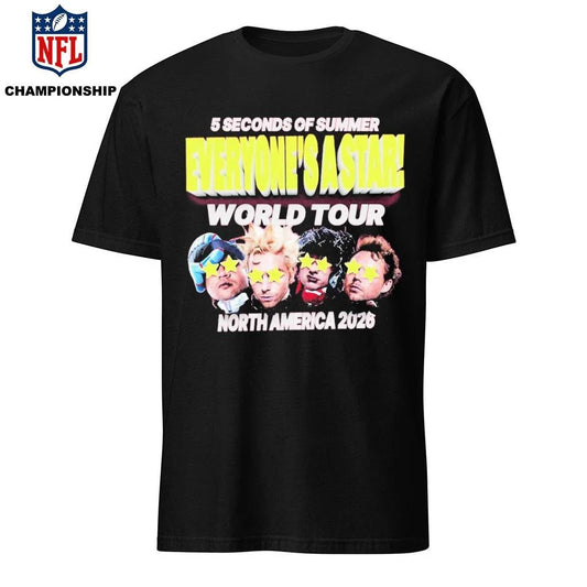 5 Second Of Summer 2026 Tour Everyones A Star North America World Tour Shirt