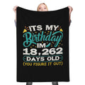 50th Birthday Idea Funny Fleece Throw Blanket