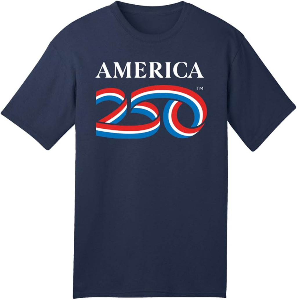 America250 Official Classic Dark Navy 100% Cotton Tee 5.4oz | Commemorative Apparel for America’s 250th Anniversary