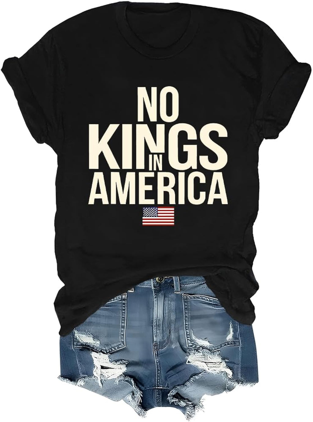No Kings in America T-Shirt, No Kings in America Shirt, Vintage Flag US Independence T Shirt, 2025 Us Flag Tshirt