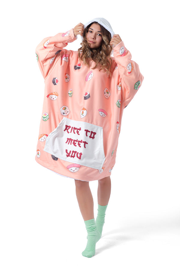 Sushi Hoodie Blanket