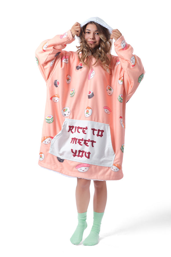 Sushi Hoodie Blanket