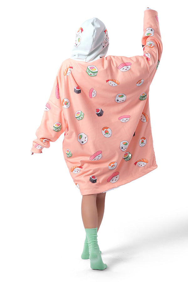 Sushi Hoodie Blanket