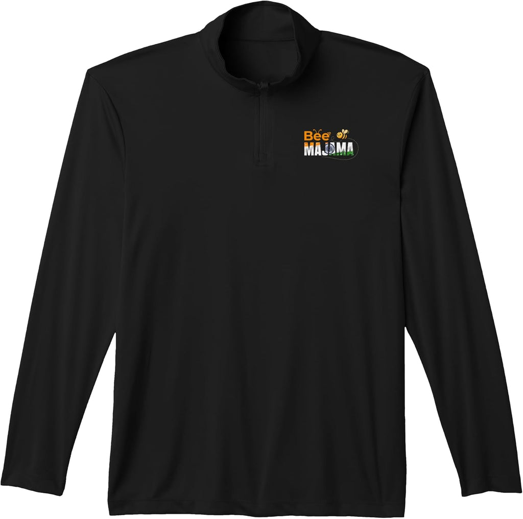 Indian Flag India Gujarati Desi Hindu No Worry Gujarat Performance Quarter-Zip Top