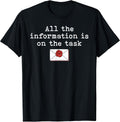 Task Instructions Quote Workplace Sarcasm Shirt