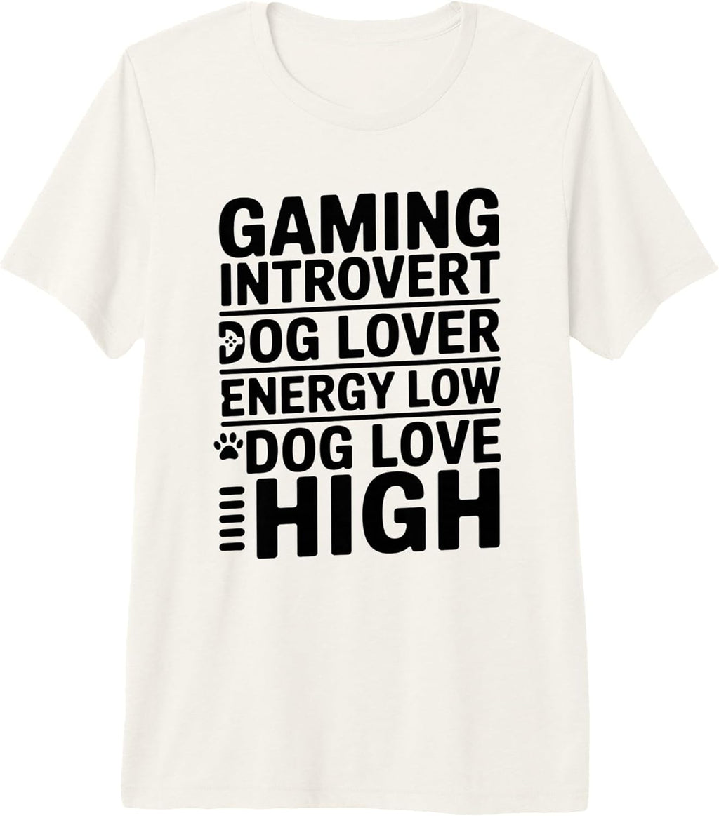 Introvert Gamer Dog Lover Funny Saying