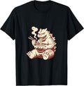 Fun Cute Vintage Kaiju Eating Ramen