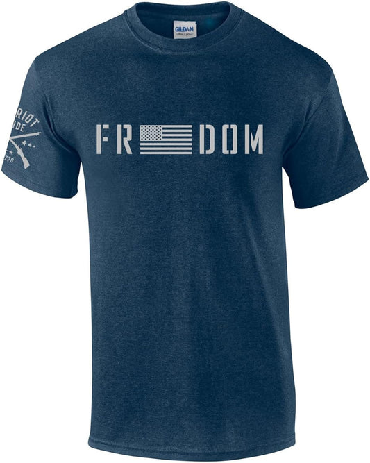 Patriot Pride Freedom American Flag Mens Short Sleeve T-Shirt Graphic Tee