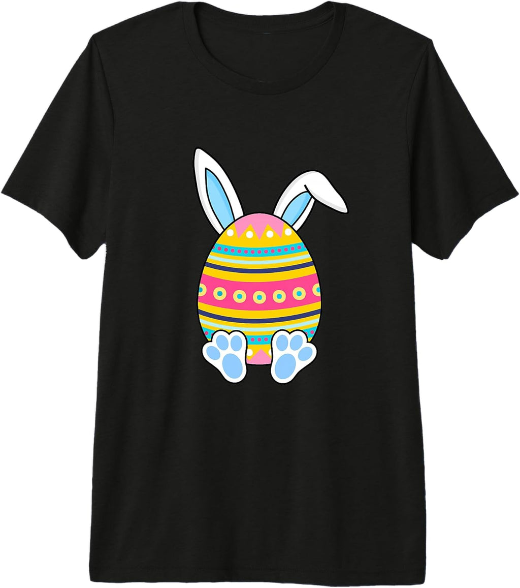 Funny easter eggs with bunny ears happy easter day