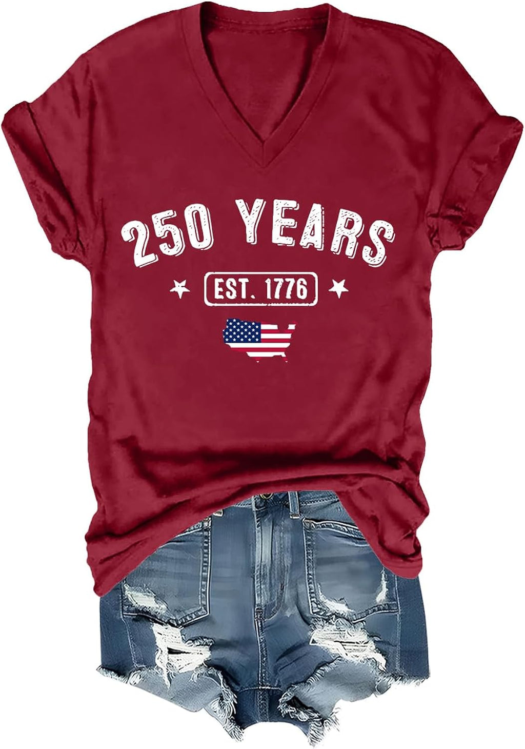 250th Anniversary Shirt Vintage American Flag Independence Day 250 Anniversary Shirt Unisex