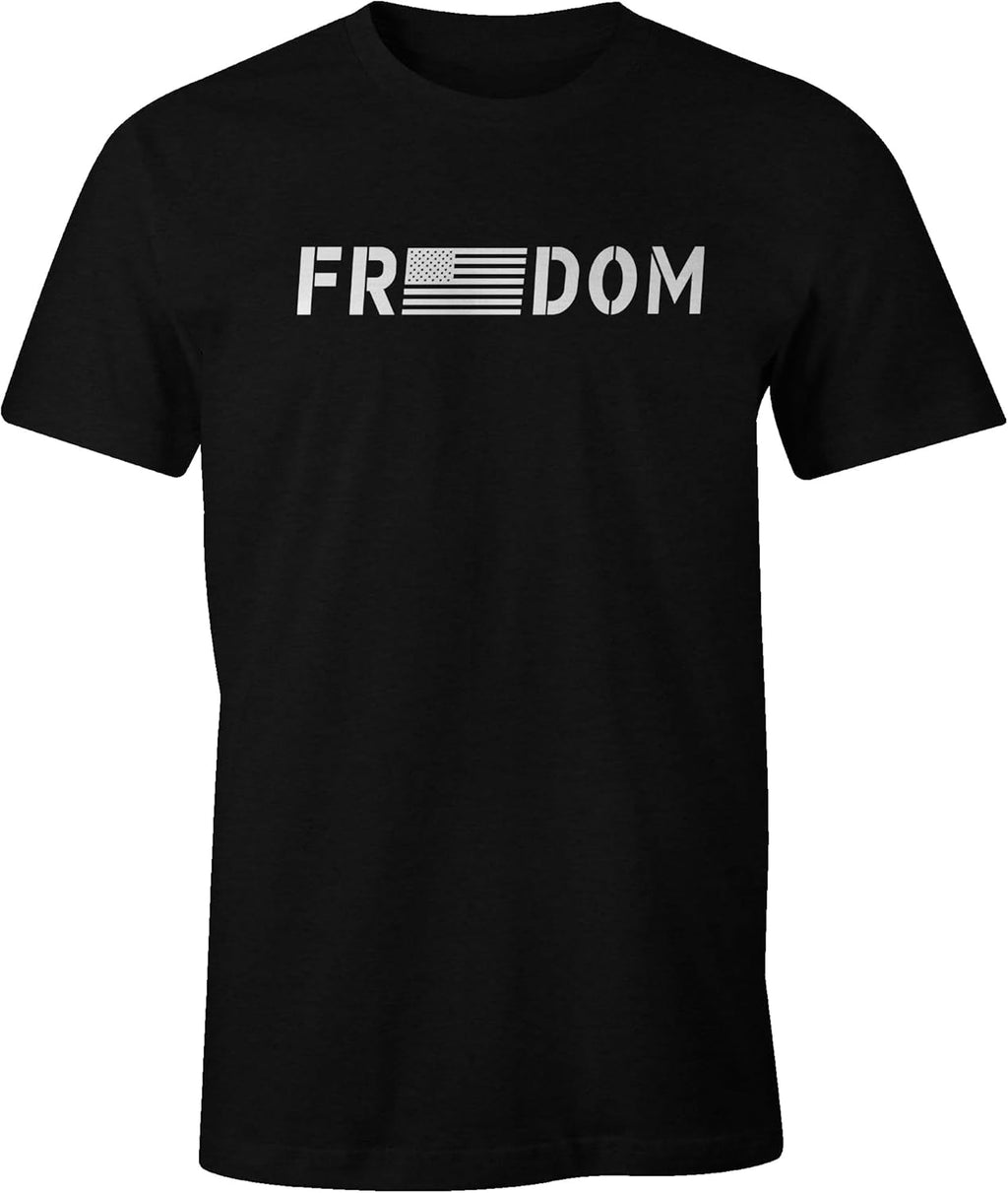 Freedom Patriotic T-Shirt American Flag Unisex Cotton T-Shirt | Short Sleeve | American Flag Tee
