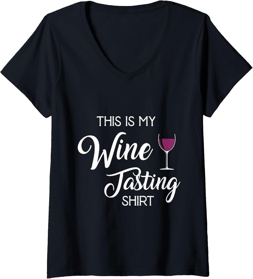 Funny Tee Graphic M23T This Is My Wine Tasting Shi
